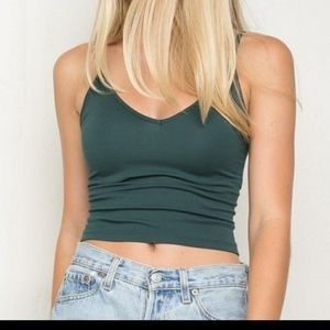 Brandy Melville dark green tank top